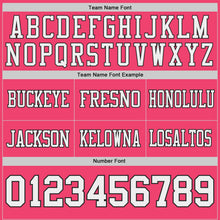 Laden Sie das Bild in den Galerie-Viewer, Uksn Individuelles Schwarz Neonpink-Weiß Wendbares Zweiseitiges Authentisches Football Trikot
