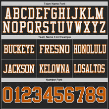 Laden Sie das Bild in den Galerie-Viewer, Uksn Individuelles Schwarz Texas-Orange-Weiß Wendbares Zweiseitiges Authentisches Football Trikot
