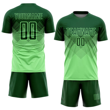 Uksn Individuelles Erbsengrün Grün Sublimations-Fußballtrikot