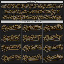 Laden Sie das Bild in den Galerie-Viewer, Uksn Individuelles Schwarz Schwarz-Altgold Zweiknopf Unisex Softball-Trikot
