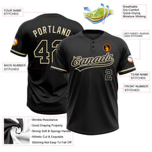 Laden Sie das Bild in den Galerie-Viewer, Uksn Individuelles Schwarz Schwarz-City-Creme Zweiknopf Unisex Softball-Trikot
