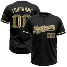 Laden Sie das Bild in den Galerie-Viewer, Uksn Individuelles Schwarz Camouflage-City-Creme Zweiknopf Unisex Softball-Trikot
