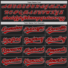 Laden Sie das Bild in den Galerie-Viewer, Uksn Individuelles Schwarz Rot-Weiß Zweiknopf Unisex Softball-Trikot

