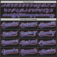 Laden Sie das Bild in den Galerie-Viewer, Uksn Individuelles Schwarz Royalblau-Rot Zweiknopf Unisex Softball-Trikot
