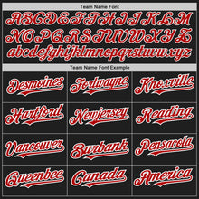 Laden Sie das Bild in den Galerie-Viewer, Uksn Individuelles Schwarz Rot mit Nadelstreifen Weiß Zweiknopf Unisex Softball-Trikot
