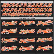 Laden Sie das Bild in den Galerie-Viewer, Uksn Individuelles Schwarz Orange Nadelstreifen Weiß Zweiknopf Unisex Softball-Trikot
