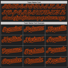 Laden Sie das Bild in den Galerie-Viewer, Uksn Individuelles Schwarz Orange Nadelstreifen Orange Zweiknopf Unisex Softball-Trikot
