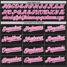 Laden Sie das Bild in den Galerie-Viewer, Uksn Individuelles Schwarz Pink Nadelstreifen Weiß Zweiknopf Unisex Softball-Trikot
