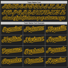 Laden Sie das Bild in den Galerie-Viewer, Uksn Individuelles Schwarz Gold Nadelstreifen Gold Zweiknopf Unisex Softball-Trikot
