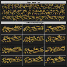 Laden Sie das Bild in den Galerie-Viewer, Uksn Individuelles Schwarz Altgold Nadelstreifen Altgold Zweiknopf Unisex Softball-Trikot
