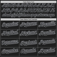 Laden Sie das Bild in den Galerie-Viewer, Uksn Individuelles Schwarz Grau Nadelstreifen Grau Zweiknopf Unisex Softball-Trikot
