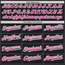 Laden Sie das Bild in den Galerie-Viewer, Uksn Individuelles Schwarz Kelly-Grün Nadelstreifen Pink-Weiß Zweiknopf Unisex Softball-Trikot
