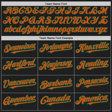 Laden Sie das Bild in den Galerie-Viewer, Uksn Individuelles Schwarz Kelly-Grün Nadelstreifen Orange Zweiknopf Unisex Softball-Trikot
