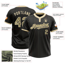 Laden Sie das Bild in den Galerie-Viewer, Uksn Individuelles Schwarz Creme mit Nadelstreifen Camouflage Zweiknopf Unisex Softball-Trikot
