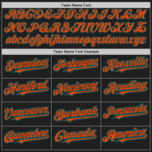 Laden Sie das Bild in den Galerie-Viewer, Uksn Individuelles Schwarz Petrol Nadelstreifen Orange Zweiknopf Unisex Softball-Trikot
