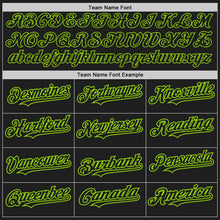 Laden Sie das Bild in den Galerie-Viewer, Uksn Individuelles Schwarz Neongrün Nadelstreifen Neongrün Zweiknopf Unisex Softball-Trikot
