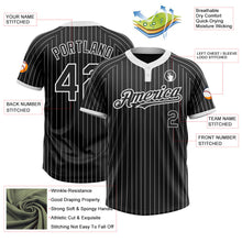 Laden Sie das Bild in den Galerie-Viewer, Uksn Individuelles Schwarz Weiß mit Nadelstreifen Weiß Zweiknopf Unisex Softball-Trikot
