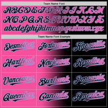 Laden Sie das Bild in den Galerie-Viewer, Uksn Individuelles Schwarz Pink-Hellblau Farbverlauf-Mode Zweiknopf Unisex Softball-Trikot
