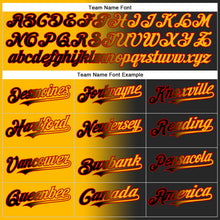 Laden Sie das Bild in den Galerie-Viewer, Uksn Individuelles Schwarz Gold-Rot Farbverlauf-Mode Zweiknopf Unisex Softball-Trikot
