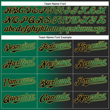 Laden Sie das Bild in den Galerie-Viewer, Uksn Individuelles Schwarz Kelly-Grün-Altgold Farbverlauf-Mode Zweiknopf Unisex Softball-Trikot

