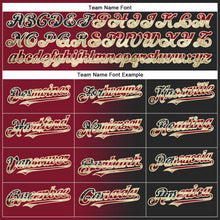 Laden Sie das Bild in den Galerie-Viewer, Uksn Individuelles Schwarz Vintage USA-Flagge Karmesinrot-City-Creme Farbverlauf-Mode Zweiknopf Unisex Softball-Trikot
