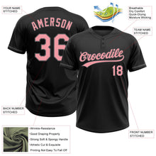 Laden Sie das Bild in den Galerie-Viewer, Uksn Individuelles Schwarz Mittelrosa-Stahlgrau Zweiknopf Unisex Softball-Trikot

