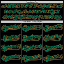 Laden Sie das Bild in den Galerie-Viewer, Uksn Individuelles Schwarz Kelly-Grün-Altgold Zweiknopf Unisex Softball-Trikot
