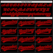 Laden Sie das Bild in den Galerie-Viewer, Uksn Individuelles Schwarz Rot Zweiknopf Unisex Softball-Trikot
