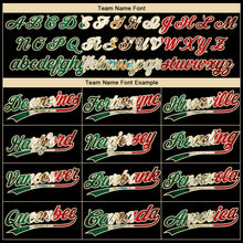 Laden Sie das Bild in den Galerie-Viewer, Uksn Individuelles Schwarz Vintage mexikanische Flagge-Creme Mexiko Zweiknopf Unisex Softball-Trikot
