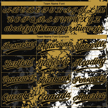 Laden Sie das Bild in den Galerie-Viewer, Uksn Individuelles Schwarz Altgold-Weiß Tropf-Spritzklecks gebrochene Textur Zweiknopf Unisex Softball-Trikot

