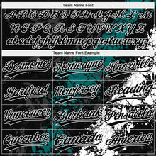 Laden Sie das Bild in den Galerie-Viewer, Uksn Individuelles Schwarz Petrol-Weiß Tropf-Spritzklecks gebrochene Textur Zweiknopf Unisex Softball-Trikot
