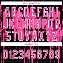 Laden Sie das Bild in den Galerie-Viewer, Uksn Individuelles Schwarz Pink-Weiß Tropf-Spritzfarbe Zweiknopf Unisex Softball-Trikot
