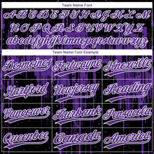 Laden Sie das Bild in den Galerie-Viewer, Uksn Individuelles Schwarz Violett-Weiß Tropf-Spritzfarbe Zweiknopf Unisex Softball-Trikot

