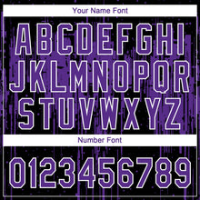 Laden Sie das Bild in den Galerie-Viewer, Uksn Individuelles Schwarz Violett-Weiß Tropf-Spritzfarbe Zweiknopf Unisex Softball-Trikot

