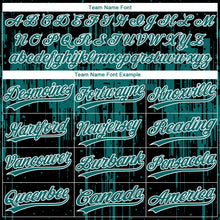 Laden Sie das Bild in den Galerie-Viewer, Uksn Individuelles Schwarz Petrol-Weiß Tropf-Spritzfarbe Zweiknopf Unisex Softball-Trikot
