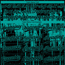 Laden Sie das Bild in den Galerie-Viewer, Uksn Individuelles Schwarz Aqua Tropf-Spritzfarbe Zweiknopf Unisex Softball-Trikot
