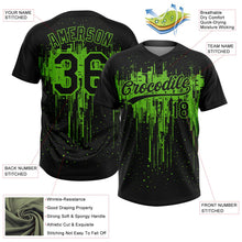 Laden Sie das Bild in den Galerie-Viewer, Uksn Individuelles Schwarz Aurora-Grün Tropf-Spritzfarbe Zweiknopf Unisex Softball-Trikot
