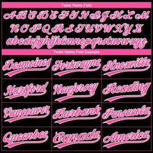 Laden Sie das Bild in den Galerie-Viewer, Uksn Individuelles Schwarz Pink-Weiß Farbverlauf-Stil Funkelnder Stern Zweiknopf Unisex Softball-Trikot
