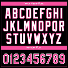 Laden Sie das Bild in den Galerie-Viewer, Uksn Individuelles Schwarz Pink-Weiß Farbverlauf-Stil Funkelnder Stern Zweiknopf Unisex Softball-Trikot
