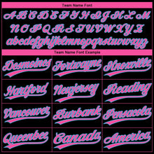 Laden Sie das Bild in den Galerie-Viewer, Uksn Individuelles Schwarz Pink-Himmelblau Farbverlauf-Stil Funkelnder Stern Zweiknopf Unisex Softball-Trikot
