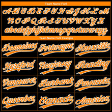 Laden Sie das Bild in den Galerie-Viewer, Uksn Individuelles Schwarz Bay Orange-Weiß Farbverlauf-Stil Funkelnder Stern Zweiknopf Unisex Softball-Trikot
