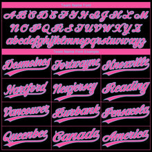 Laden Sie das Bild in den Galerie-Viewer, Uksn Individuelles Schwarz Pink-Hellblau Farbverlauf-Stil Funkelnder Stern Zweiknopf Unisex Softball-Trikot
