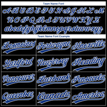 Laden Sie das Bild in den Galerie-Viewer, Uksn Individuelles Schwarz Royalblau-Weiß Farbverlauf-Stil Funkelnder Stern Zweiknopf Unisex Softball-Trikot
