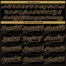 Laden Sie das Bild in den Galerie-Viewer, Uksn Individuelles Schwarz Altgold Farbverlauf-Stil Funkelnder Stern Zweiknopf Unisex Softball-Trikot
