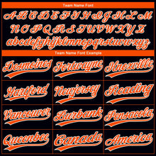 Laden Sie das Bild in den Galerie-Viewer, Uksn Individuelles Schwarz Orange-Weiß Farbverlauf-Stil Funkelnder Stern Zweiknopf Unisex Softball-Trikot
