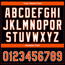 Laden Sie das Bild in den Galerie-Viewer, Uksn Individuelles Schwarz Orange-Weiß Farbverlauf-Stil Funkelnder Stern Zweiknopf Unisex Softball-Trikot
