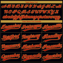 Laden Sie das Bild in den Galerie-Viewer, Uksn Individuelles Schwarz Rot-Altgold Farbverlauf-Stil Funkelnder Stern Zweiknopf Unisex Softball-Trikot
