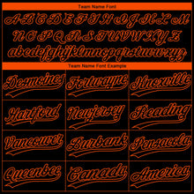 Laden Sie das Bild in den Galerie-Viewer, Uksn Individuelles Schwarz Orange Baltimore City Edition Farbverlauf Zweiknopf Unisex Softball-Trikot
