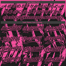 Laden Sie das Bild in den Galerie-Viewer, Uksn Individuelles Schwarz Pink Spritzklecks zerrissener scharfer Pinselstrich Zweiknopf Unisex Softball-Trikot
