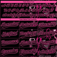Laden Sie das Bild in den Galerie-Viewer, Uksn Individuelles Schwarz Pink Pink Schleife Monat der Brustkrebsbewusstsein Frauengesundheitspflege Unterstützung Zweiknopf Unisex Softball-Trikot
